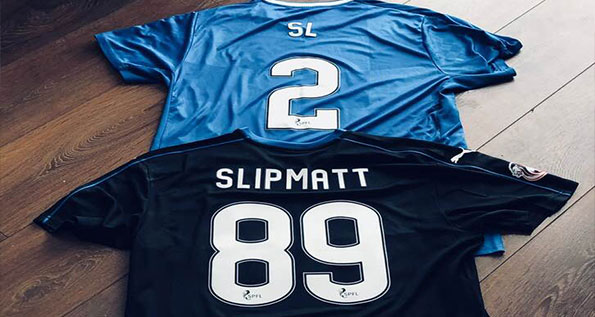 DJ Smiley's Home & Away footy tops...